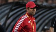 United Arab Emirates (UAE) coach Mahdi Ali Hassan wataches the action in their World Cup qualifying football match against Australia in Sydney on March 28, 2017.  AFP / WILLIAM WEST