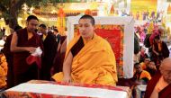 Senior Tibetan lama Thaye Dorje (C) has claimed to be the reincarnation of the Karmapa Lama since childhood (AFP Photo/Sanjay Kumar)