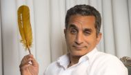 Egyptian Comedian Bassem Youssef poses at the SLS Hotel on April 6, 2017, in Los Angeles, California. Not long ago, the Egyptian heart surgeon-turned-comedian Bassem Youssef was hosting the most popular political satire television show in his country's hi