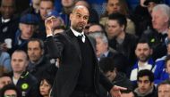 Manchester City's Spanish manager Pep Guardiola.  AFP / Glyn KIRK 