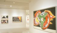 Installation view of James Rosenquist: Time Dust|The Complete Graphics, Walker Art Center, 1993.