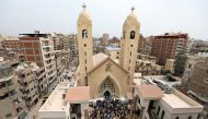 A general view is seen as Egyptians gather by a Coptic church that was bombed on Sunday in Tanta, Egypt, April 9, 2017. REUTERS/Mohamed Abd El Ghany
