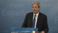 Italian Prime Minister Paolo Gentiloni speaks during a press conference on April 10, 2017 at the Palacio del Pardo, near the Spanish capital Madrid, following a summit of southern European Union countries/AFP.