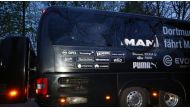 The Borussia Dortmund team bus is seen after an explosion near their hotel before their game against AS Monaco at Signal Iduna Park, Dortmund, Germany, April 11,  2017 (Reuters / Kai Pfaffenbach) 