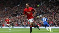Manchester United's Marcus Rashford celebrates scoring their first goal. Reuters / Carl Recine 