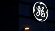 The General Electric logo is pictured on the General Electric offshore wind turbine plant in Montoir-de-Bretagne, near Saint-Nazaire, western France, November 21, 2016. REUTERS/Stephane Mahe