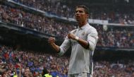 Real Madrid's Cristiano Ronaldo celebrates after scoring. (REUTERS/Susana Vera)