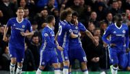 Chelsea's Diego Costa celebrate with teammates Reuters / Stefan Wermuth  
