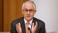 File photo: Australian Prime Minister Malcolm Turnbull speaks during a meeting at Parliament House in Canberra, Australia, April 19, 2017. Picture taken April 19, 2017. AAP/Lukas Coch/via Reuters