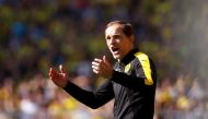 Head Coach of Borussia Dortmund Thomas Tuchel reacts during the Bundesliga soccer match between Borussia Dortmund and TSG Hoffenheim at the Signal Iduna Park in Dortmund, Germany on May 6, 2017. ( Ina Fassbender - Anadolu Agency )

