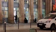 Police officers are seen at an entrance of the Paris' Gare du Nord train station, Paris, France May 8, 2017. Samuel Tardieu/Social Media/Handout via REUTERS 