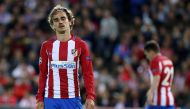 Atletico Madrid's French forward Antoine Griezmann stands on the field at the end of the UEFA Champions League semifinal second leg football match Club Atletico de Madrid vs Real Madrid CF at the Vicente Calderon stadium in Madrid, on May 10, 2017. / AFP 