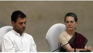 Congress party chief Sonia Gandhi and her son and vice-president of the party Rahul Gandhi