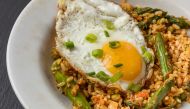 Sesame Fried Rice With Spring Vegetables and Egg (Photo by Goran Kosanovic for The Washington Post)
