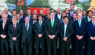  Catalonia Secretary of Business and Enterprise Jordi Baiget, Spain Government delegate in Catalonia Enric Millo, President of Barcelona's Fair Josep Lluis Bonet i Ferrer, President of the Catalan Government Carles Puigdemont, Spanish Prime Minister Maria