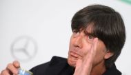 Joachim Loew, head coach of the German national football team, gives a press conference on May 17, 2017 at the headquarters of the German Football Federation (DFB) in Frankfurt am Main to name his new squad for the Confederations Cup. Germany OUT.  AFP / 