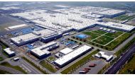An aerial view of the BMW's production plant in Shenyang, China.