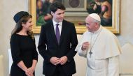 Pope Francis meets Canada's Prime Minister Justin Trudeau during a private audience at the Vatican, May 29, 2017. REUTERS/Ettore Ferrari