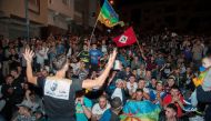 Hundreds of people attend a demonstration in support of ongoing anti-government protests taking place in the northern Rif region on June 2, 2017 in Al-Hoceima, Morocco. Jalal Morchidi - AA