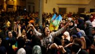 Women shout during a protest against official abuses and corruption in the town of Al-Hoceima, Morocco June 3, 2017. Reuters/Youssef Boudlal