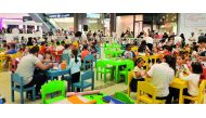 Children enjoy during the Garangao celebrations at Doha Festival City, yesterday. Pic: Kammutty VP / The Peninsula 
