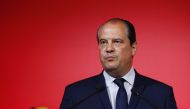 French Socialist Party (PS) First Secretary Jean-Christophe Cambadelis gives a speech during an event at the PS headquarters in Paris, after the polls closed in the first round of France's legislative elections on June 11, 2017. AFP / Geoffroy Van Der Has