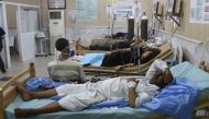 Food poisoned refugees lie on beds at East Erbil Emergency Hospital in Erbil, Iraq on June 13, 2017. / ( ?dris Okuducu - Anadolu Agency ).