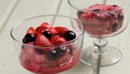 Summer Berry-Banana Puddings. (Photo by Deb Lindsey for The Washington Post)
