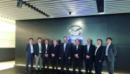 Sheikh Ahmad Nasser Al Thani, President Director of NCC, along with the top Mazda officials,  including Hiroshi Yoshida, GM-MEA at the Mazda headquarters in Hiroshima, Japan.
