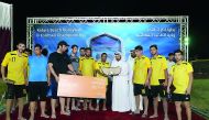 The winners of the seventh edition of the Katara’s Ramadan Beach Football Tournament. 