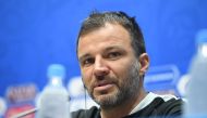 New Zealand's head coach Anthony Hudson gives a press conference the day before their group A match against Mexico in the Russia 2017 Confederation Cup football tournament at the Fisht Stadium in Sotchi on June 20, 2017.  AFP / PATRIK STOLLARZ
