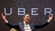 Uber CEO Travis Kalanick speaks to students during an interaction at the Indian Institute of Technology (IIT) campus in Mumbai, India, January 19, 2016. REUTERS/Danish Siddiqui/File Photo 
