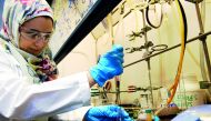A Texas A&M at Qatar researcher at work.