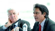 Mike Brearley (left) and Ramiz Raja during the MCC World Cricket Committee press conference  in London on Tuesday.