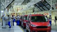 Ford Tourneo Courier light commercial vehicles on  the production line at the Ford Otosan Yenikoy car plant in Turkey.