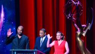 From left: Actor Shemar Moore Television Academy Chairman and CEO Hayman Washington and actress Anna Chlumsky present the nominees for the 69th Emmy Awards in Los Angeles, California, yesterday. 