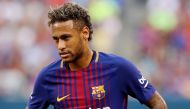 Neymar of Barcelona reacts to a missed shot in the first half against Juventus during the International Champions Cup 2017 on July 22, 2017 at MetLife Stadium in East Rutherford, New Jersey. (Elsa/Getty Images/AFP)