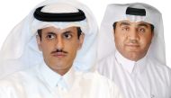 Chairman of Ezdan Holding Group, Sheikh Dr Khalid Thani bin Abdullah Al Than (left) and the CEO Ali Mohammed Al Obaidli.
