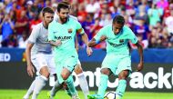 Barcelona’s Neymar scores a goal against Manchester United during their International Champions Cup match at FedExField in Landover, Maryland, USA on Wednesday.