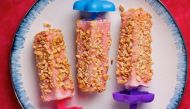 Strawberry Almond Breakfast Pops. (Photo by Deb Lindsey for The Washington Post)