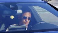 Brazilian soccer player Neymar drives to arrive to Joan Gamper training camp near Barcelona, Spain, August 2, 2017. (REUTERS)