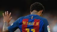 Barcelona's Brazilian forward Neymar gesturing during the Spanish league football match FC Barcelona vs Villarreal CF at the Camp Nou stadium in Barcelona. (AFP / LLUIS GENE / file photo)
