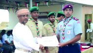 A certificate being issued to a participant. 