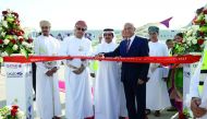 Qatar Airways and Omani officials at the launch of the flight to Sohar in Oman. 