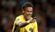 Neymar celebrates scoring their third goal REUTERS/Benoit Tessier
