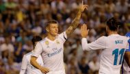 Real Madrid’s Toni Kroos celebrates scoring their third goal REUTERS/Miguel Vidal
