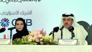 General Manager of KidzMondo Doha, Dr Eman Baker Abu El Hawa (left), and Director of the Media and Communication Department at the Ministry of Education and Higher Education, Hassan Al Mohammadi, at the launch of KidzMondo “Back to School’’ joint venture 
