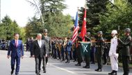 Turkey's Defense Minister Nurettin Canikli and U.S. Defense Secretary Jim Mattis review the guard of honour during a welcoming ceremony in Ankara, Turkey August 23, 2017. Baris Oral/Turkish Defense Ministry