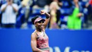 Venus Williams of the US celebrates after defeating Spain’s Carla Suarez Navarro during their 2017 US Open Women’s Singles match at the USTA Billie Jean King National Tennis Center in New York on Sunday. Williams won the match 6-3, 3-6, 6-1.
