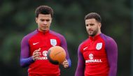 England’s Dele Alli and Kyle Walker during training Action Images via Reuters/Carl Recine

